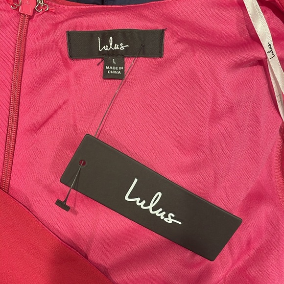 Lulus BRAND NEW WITH TAGS Lulus Hot Pink Ruffle Mini Dress - Picture 4 of 4